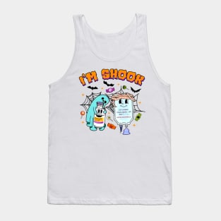 I'm Shook, Spooky Nurse, Funny Halloween Costume ER Nurse Tank Top